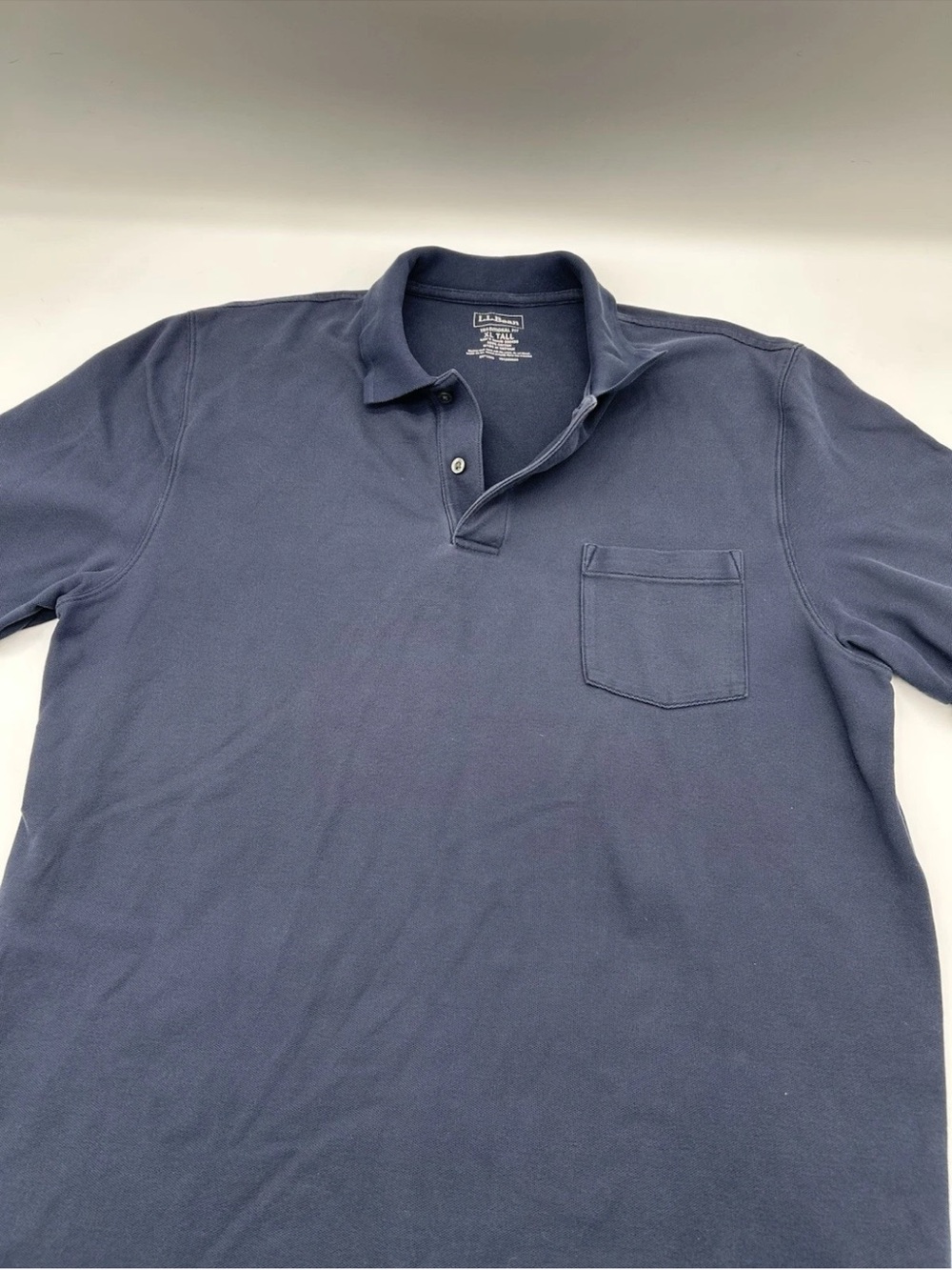 L.L. Bean Men's Navy Pocket Polo
